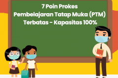 7 Poin Prokes Pembelajaran Tatap Muka (PTM) Terbatas - Kapasitas 100%