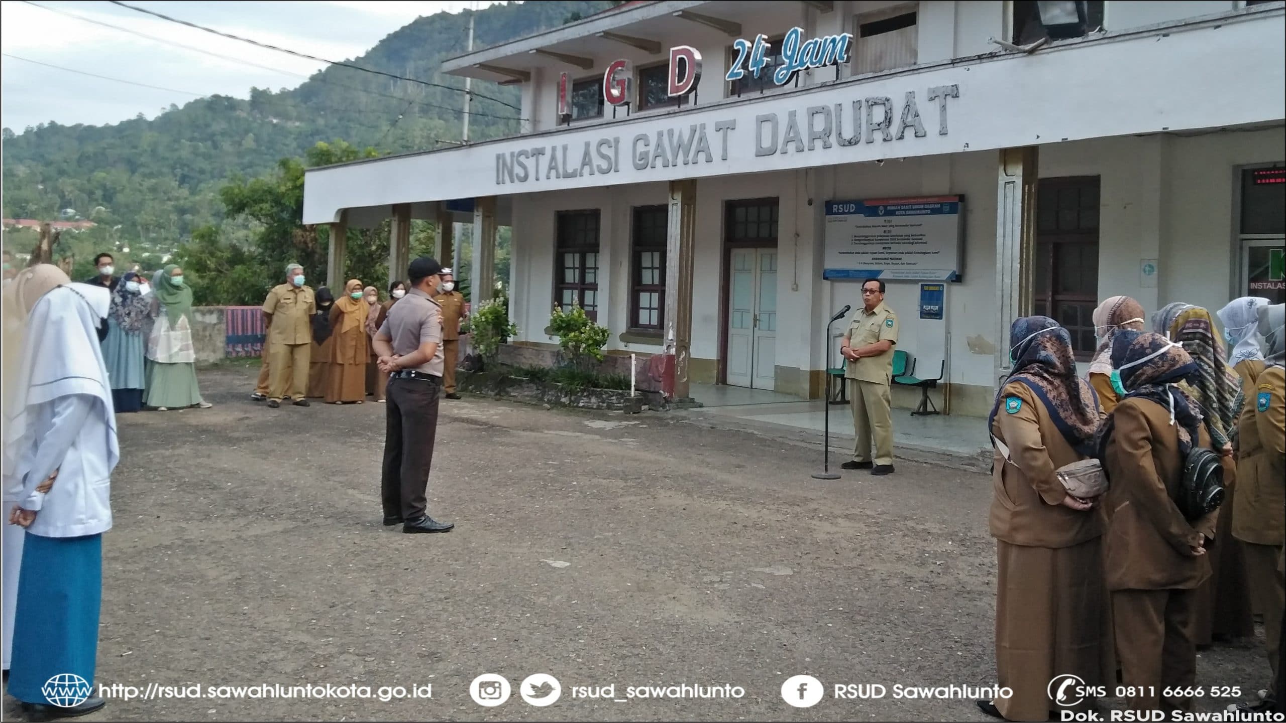 Kadinkes Kota Sawahlunto Apel Pagi di RSUD Sawahlunto