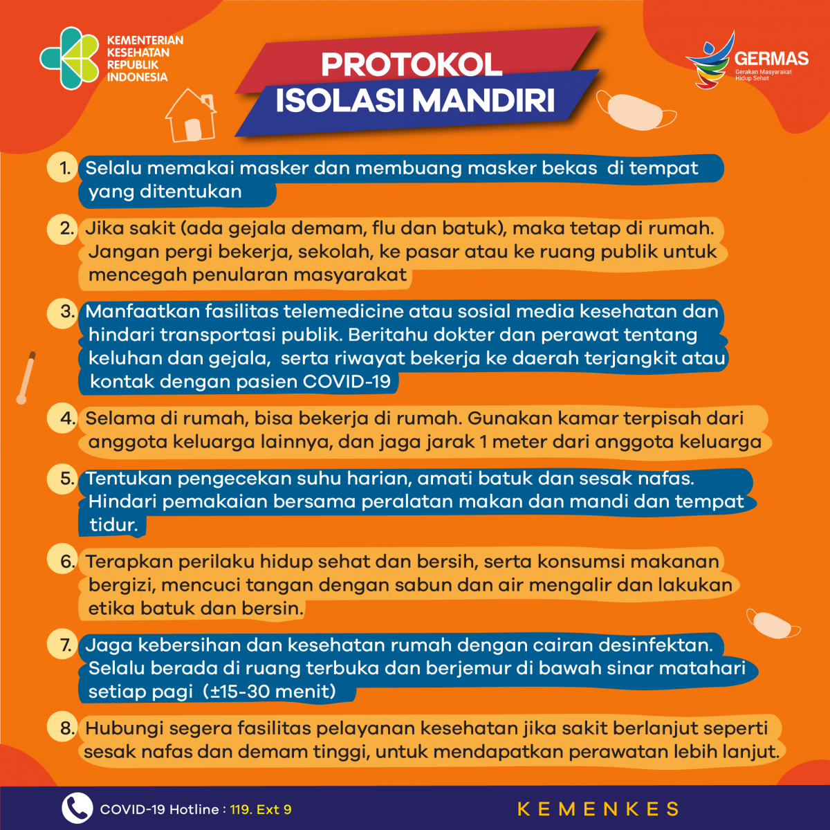 Protokol Isolasi Mandiri Covid-19