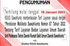 Informasi Perubahan Tarif Layanan